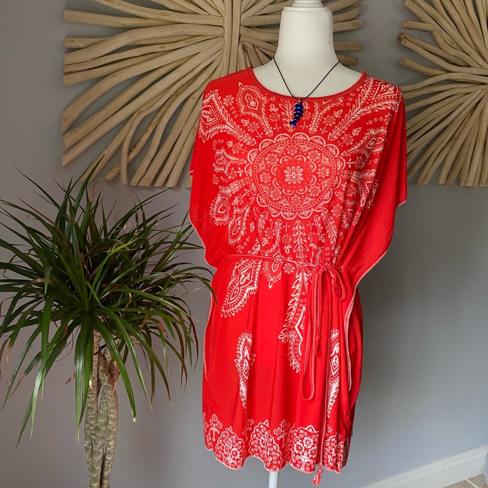 Orange Beach dress or coverup - size sm